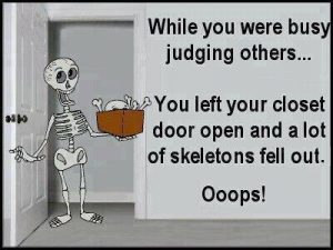 Great Job Teachers in the Educational System and Parents, your Mentor Lucifer is proud of you! Judging-others-skeleton-cartoon-300x225